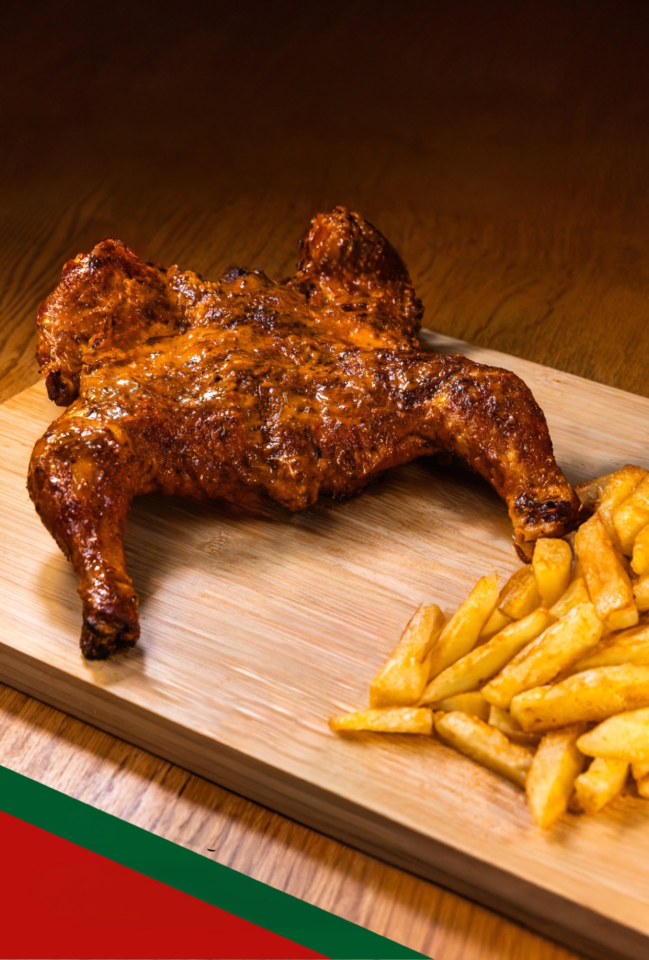 Flame-grilled chicken