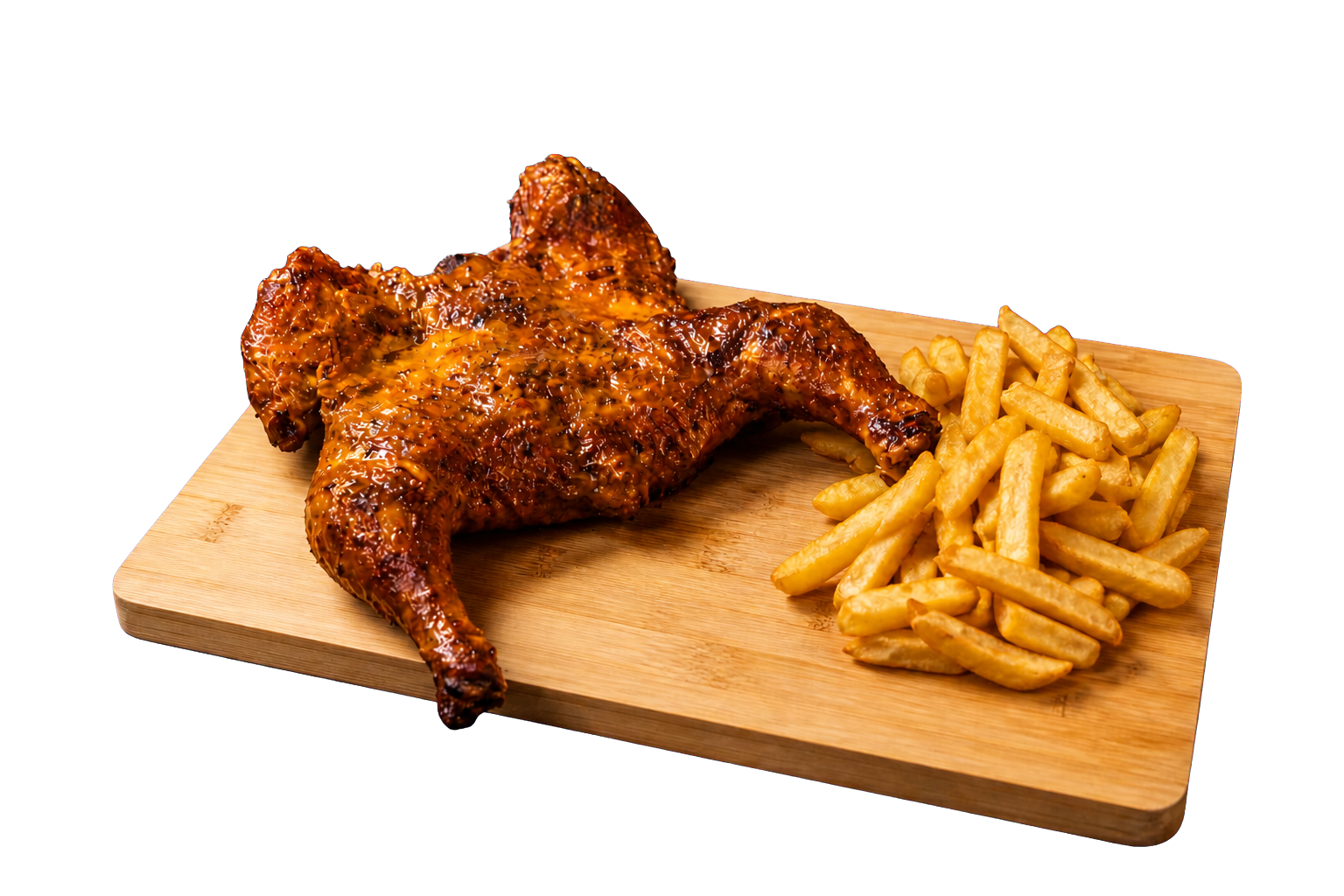 Coco Fino flame-grilled whole chicken with chips